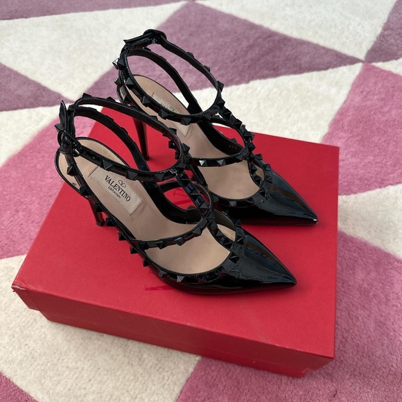 Valentino Women's Black Studded Heels - Picture 5 of 5